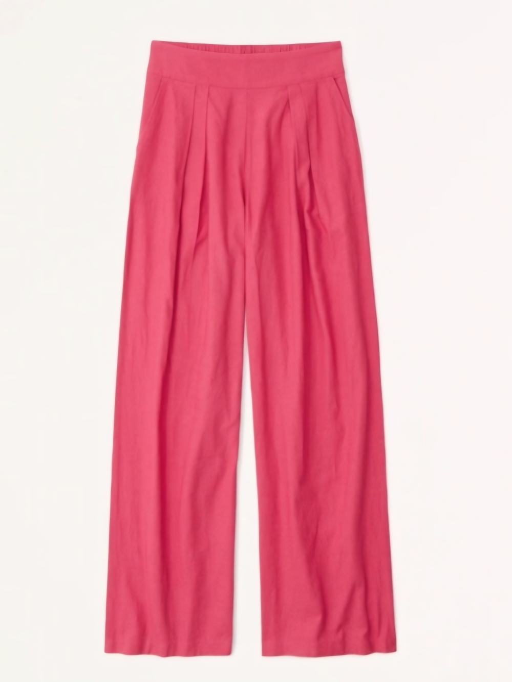 Abercrombie & Fitch High-Waist Wide-Leg Pants - Coral Pink